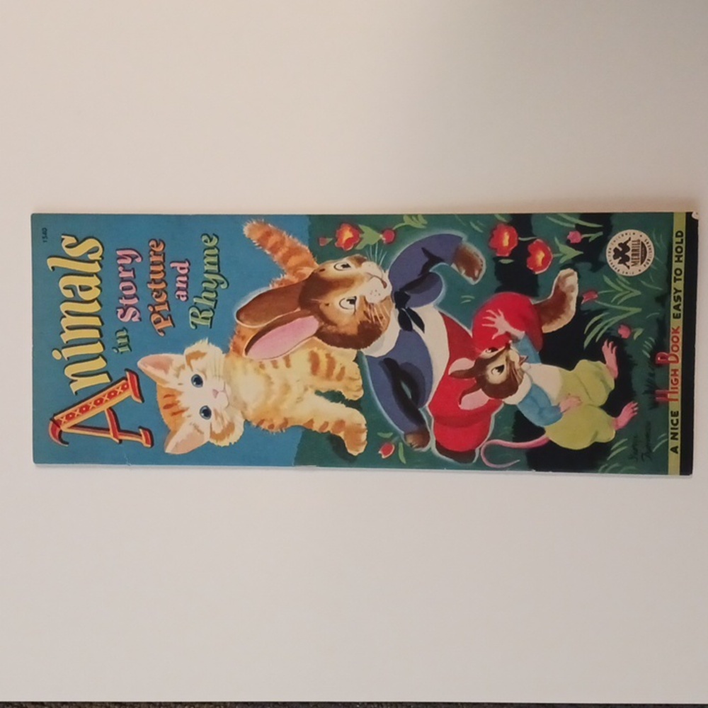 Vintage 1948 Children's Storybook - Animals in Story Picture and Rhyme